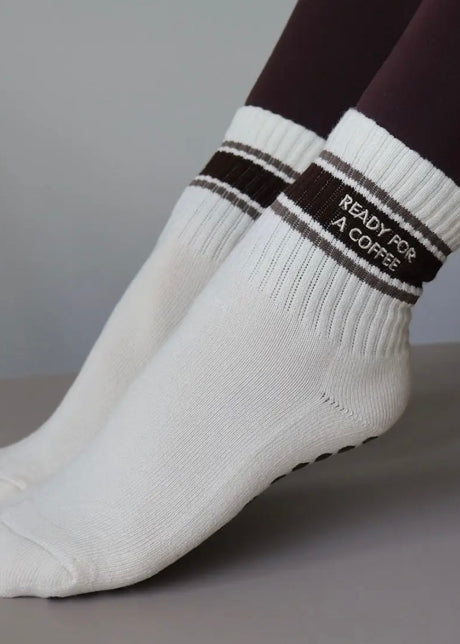 Ready For A Coffee Grip Socks
