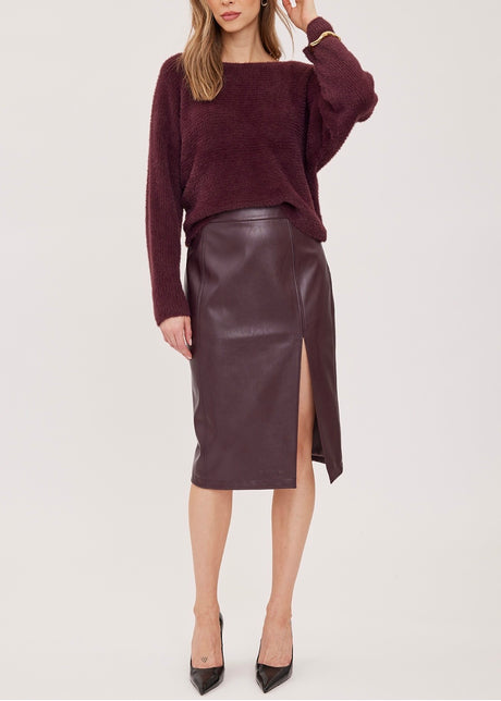 Lydia Faux Leather Skirt
