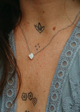 Heart Charm Necklace in Sterling Silver