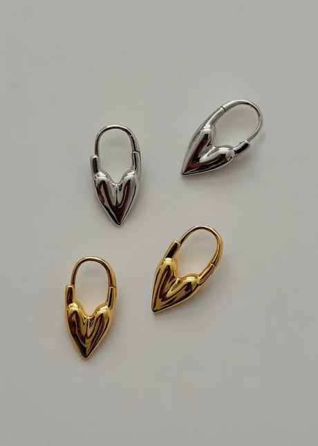 Heart Lock Hoops