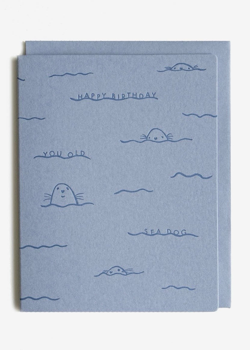 Birthday Sea Dog | Letterpress Card