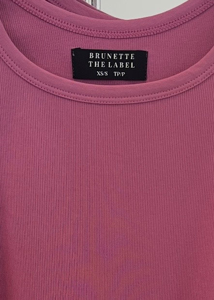 Ribbed Tank Top with Curved Hem