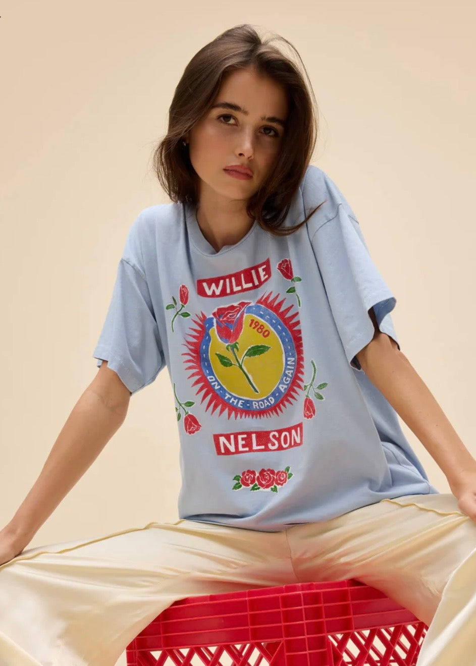 Willie Nelson Rose Label Merch Tee