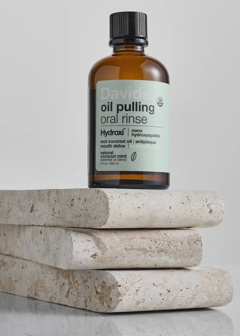 Davids Hydroxi™ Oil Pulling Oral Rinse w/ Nano Hydroxyapatite / 9oz