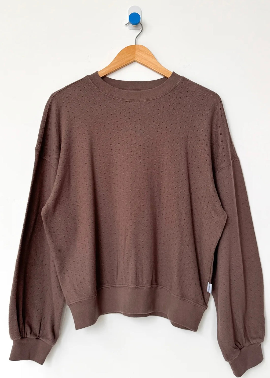 Pointelle Crew Sweatshirt