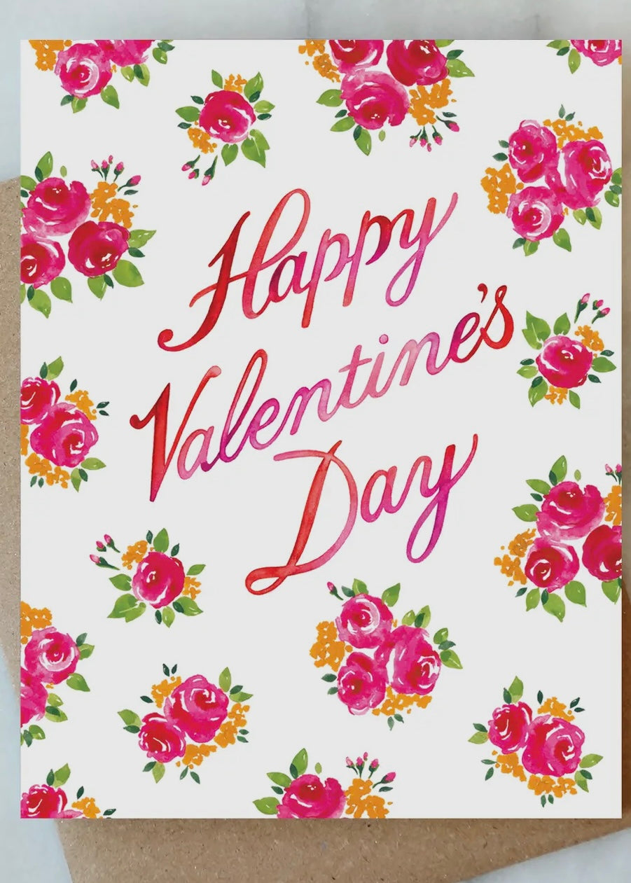 Flowery Valentine Card