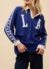 Los Angeles Raglan Rugby Top