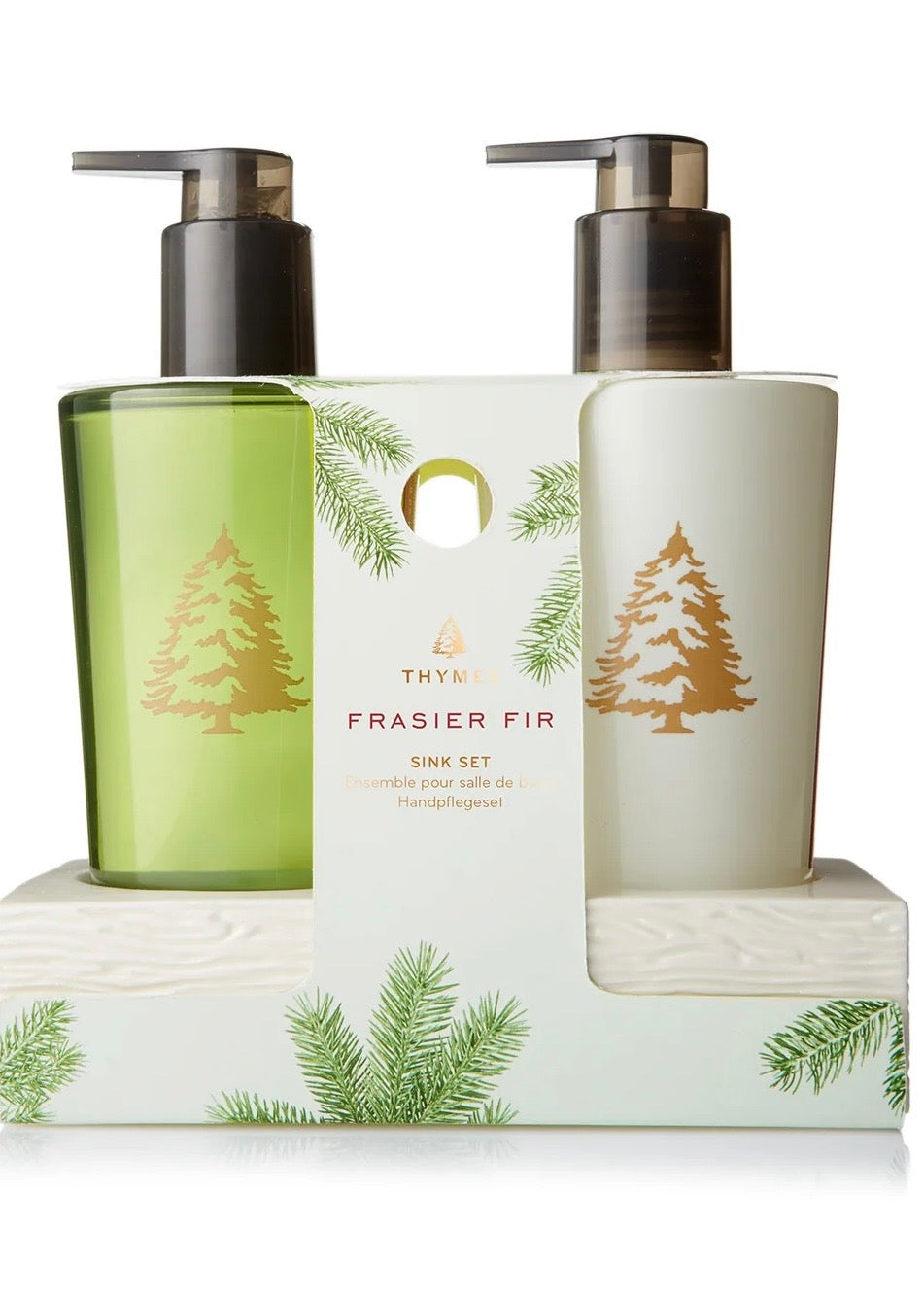 Frasier Fir Sink Set with Ceramic Caddy