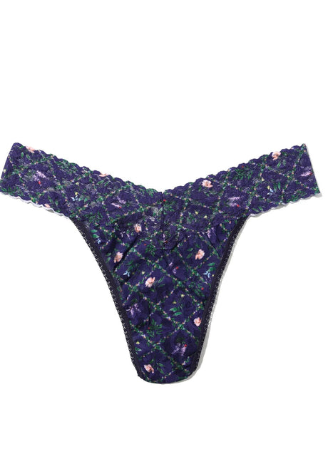 Signature Lace Printed Thong