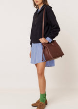 Cinched Leather Bag