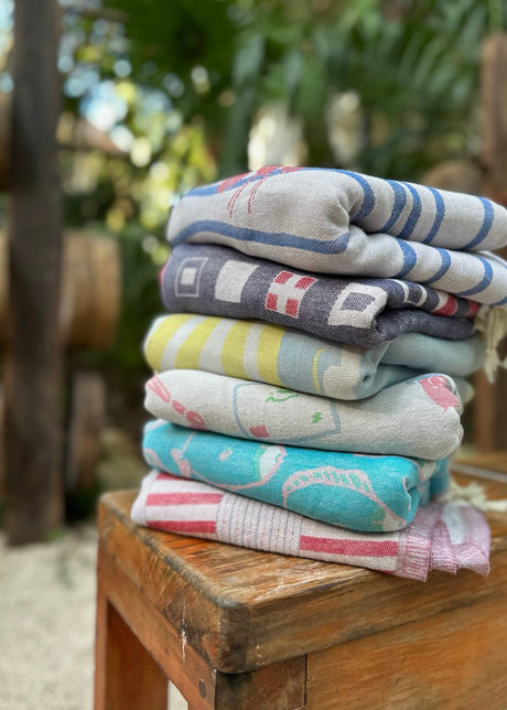 Aqua Reef Turkish Beach Towel