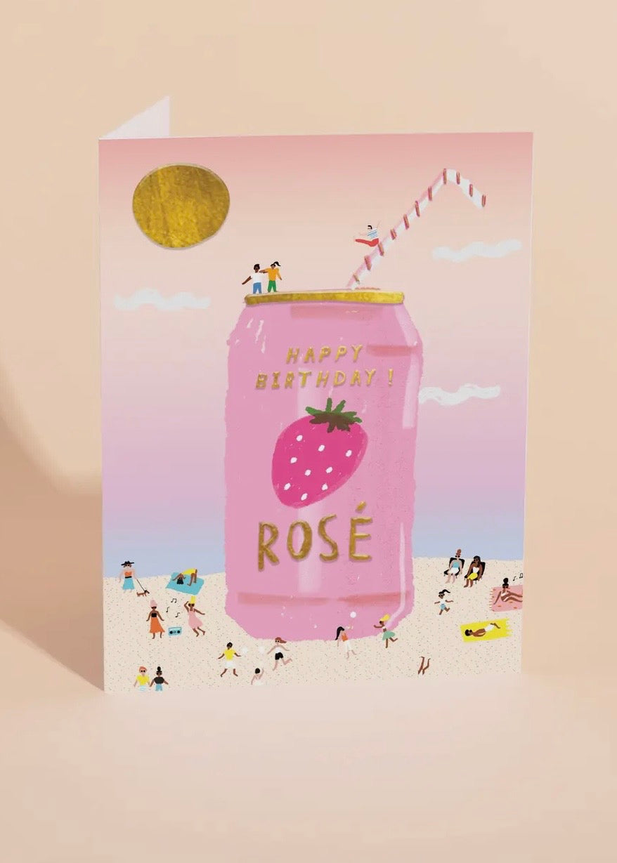 Rose on the Beach Card