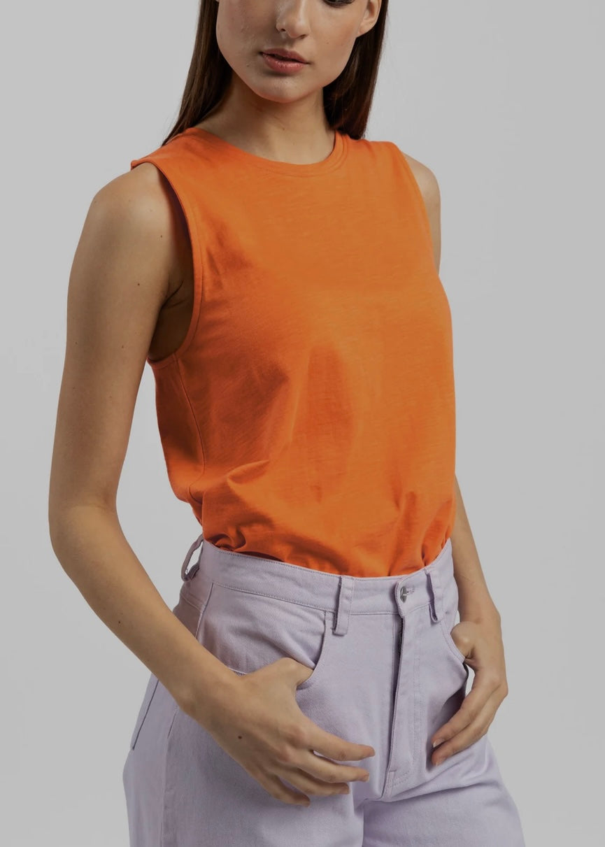 Slub Jersey Sleeveless Top