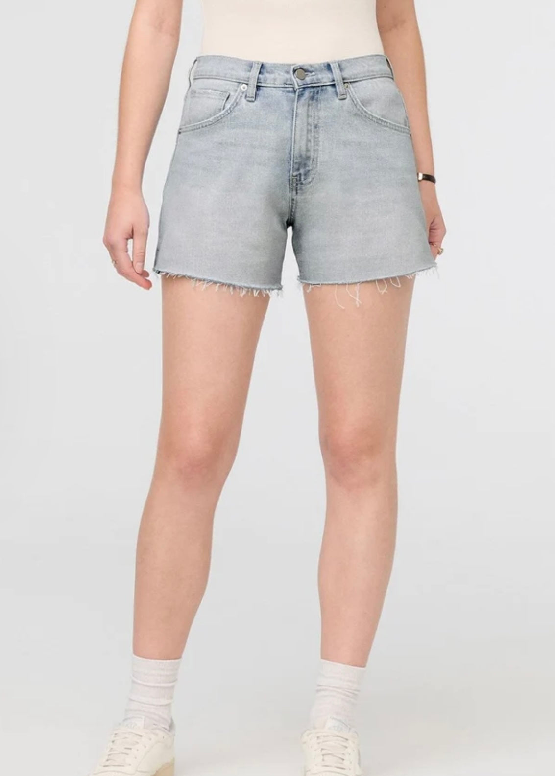 Midweight Denim High Rise Short