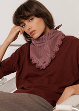 Striped Scalloped Bandana