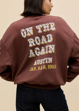 Willie Nelson in Austin Oversized Crew Sweatshirt