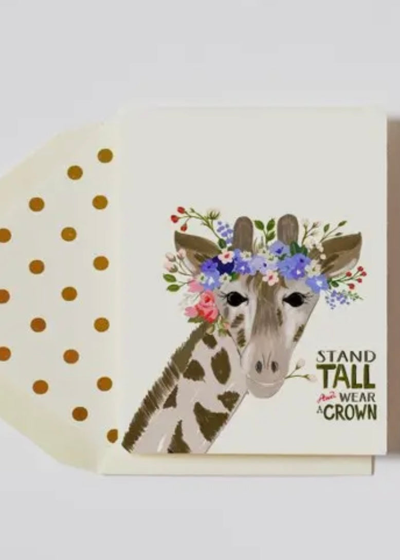 Giraffe Wear a Crown Card