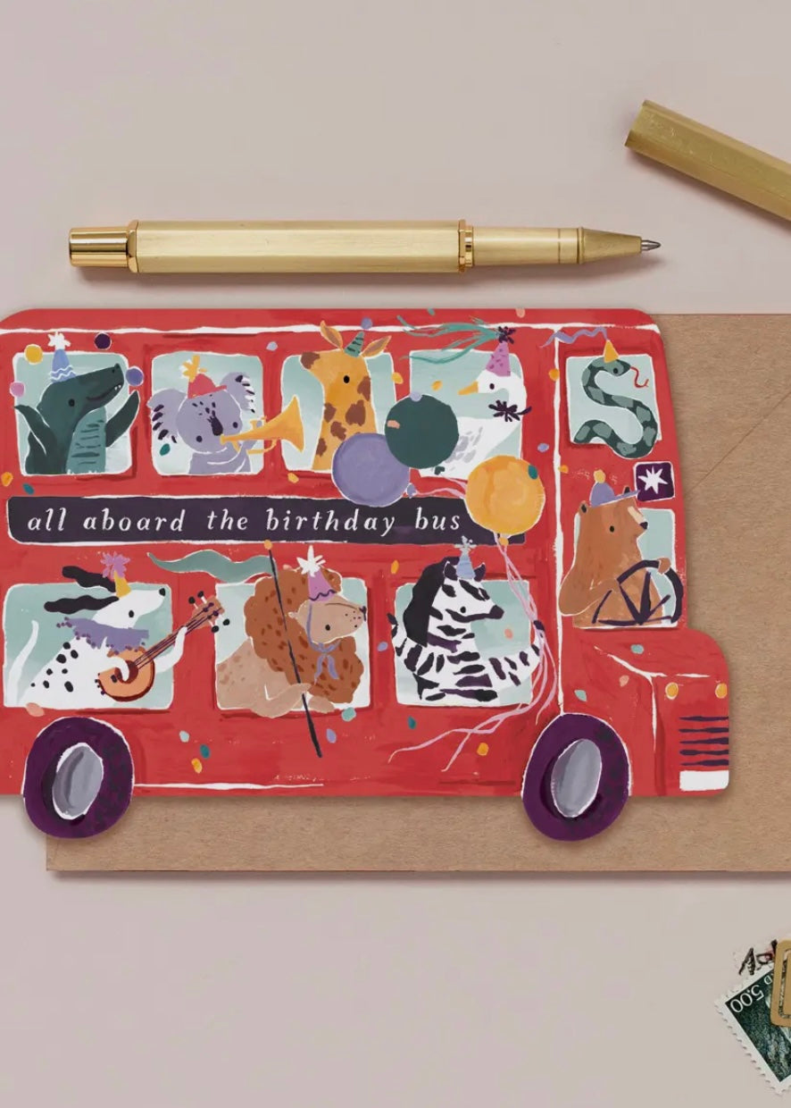 Party Bus Kids Birthday Card