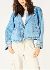 Double Breasted Denim Jacket