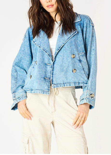 Double Breasted Denim Jacket