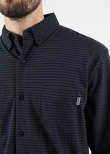 Shaw Navy Blue/Black Button Up