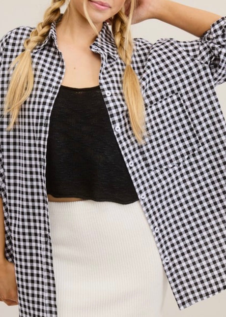 *Pre-order mid sept Aviana Gingham Blouse