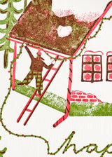 Happy Christmas House | Holiday | Letterpress Card