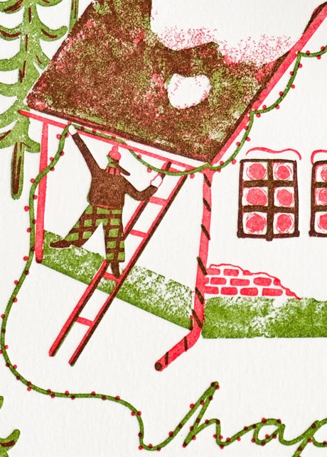 Happy Christmas House | Holiday | Letterpress Card
