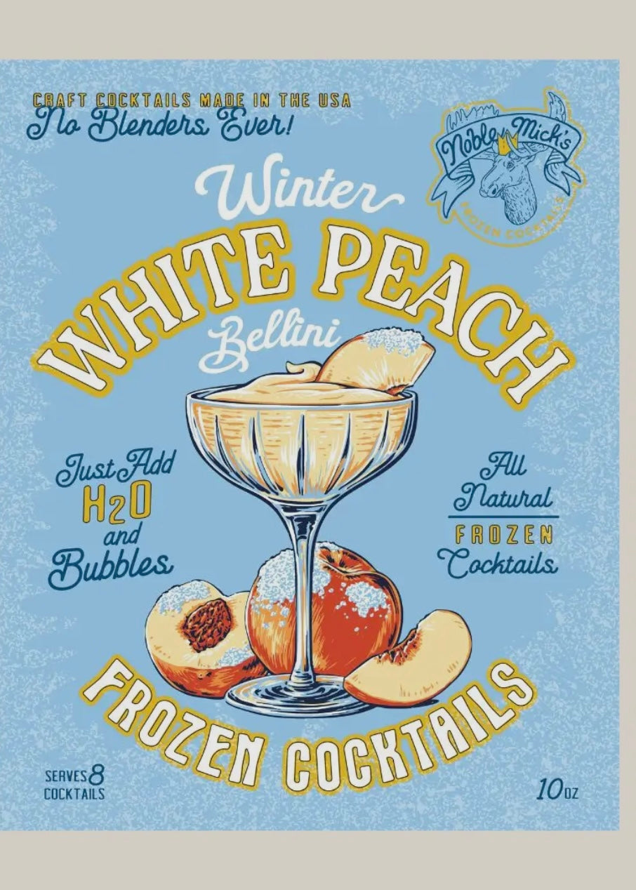 White Peach Bellini Frozen Cocktail