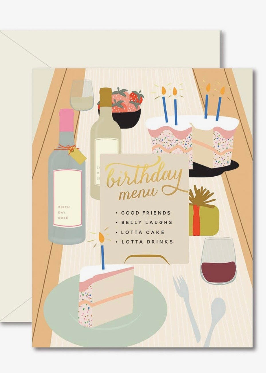 Birthday Tablescape Card