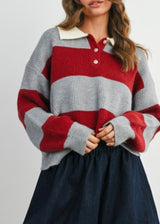 Merlot Stripe Polo