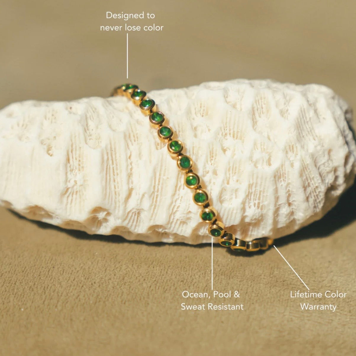 Green Tennis Bracelet