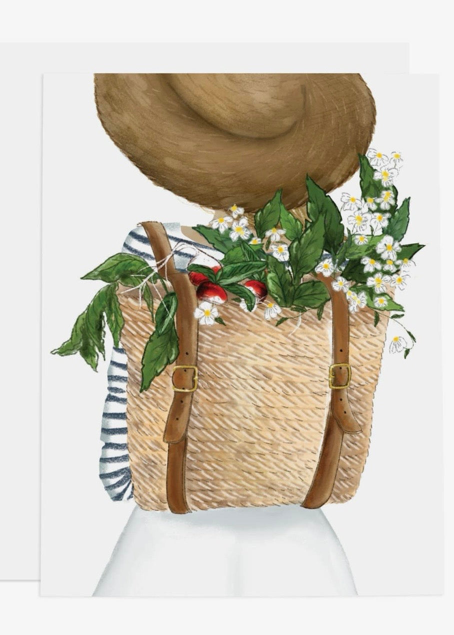 Harvest Girl Birthday Card