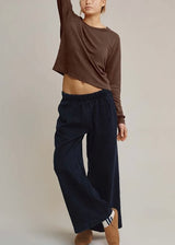 Cropped Bishop Long Sleeve Tee