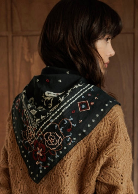 Large Embroidered Bandana