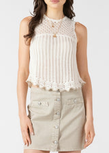 Contrast Trim Sweater Tank