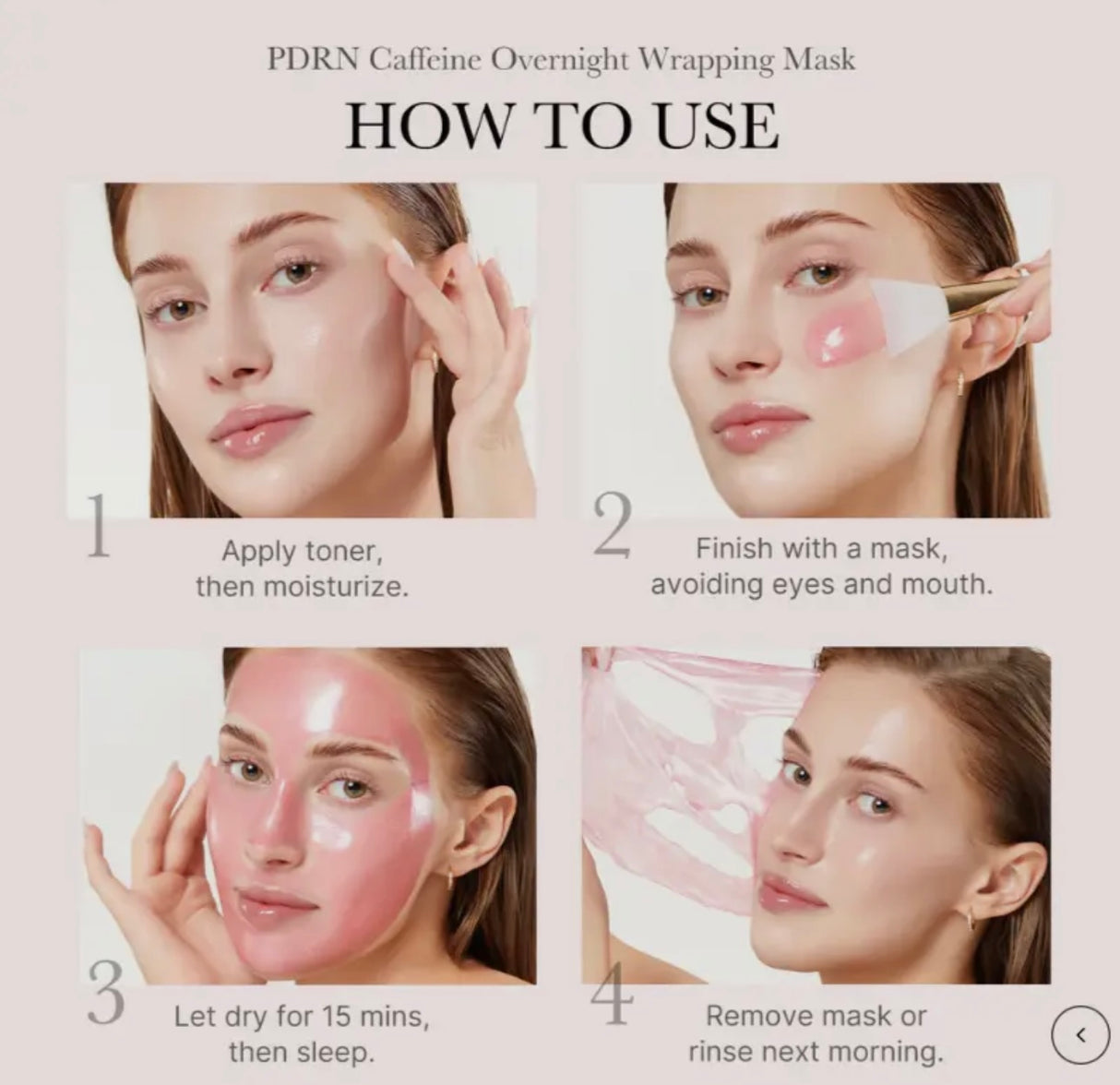 Medicube Pdrn Pink Caffeine Overnight Wrapping Mask