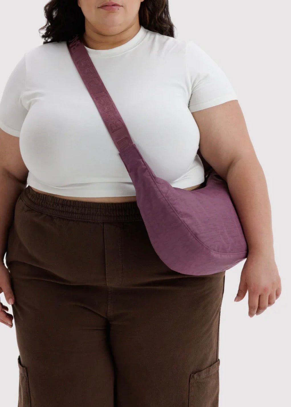 Medium Nylon Crescent Bag