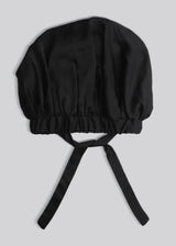 Satin Sleep Xl Adjustable Bonnet - Black