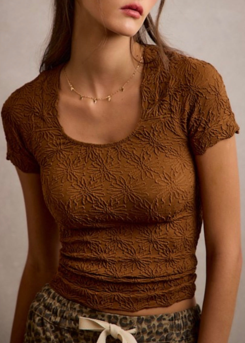 Phoebe Floral Textured Top