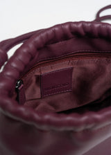 Gathered Leather Tote Bag