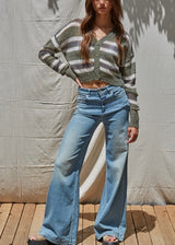 Olive Tree Stripe Cardigan