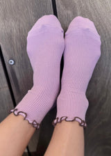 The Petite Ruffled Modal Sock