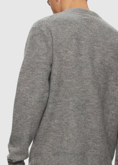 Brushed Knit Crew in Grey