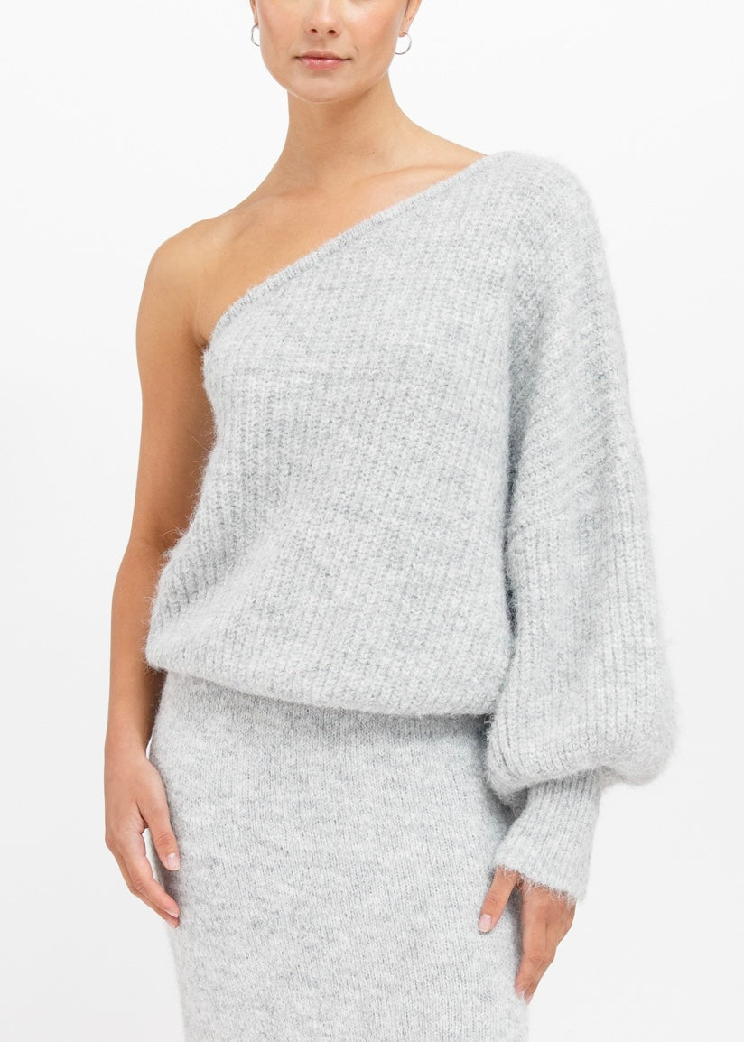 The Victoria One Shoulder Knit Sweater