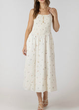 Smocked Midi Dress