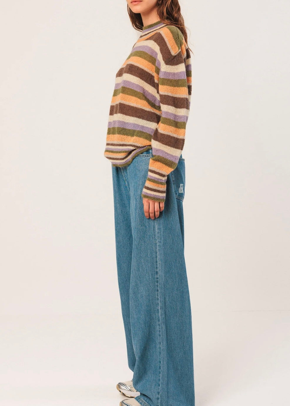 Striped Mockneck Sweater