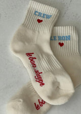 Embroidered Crew Socks