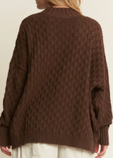 Amelia Oversized Check Sweater
