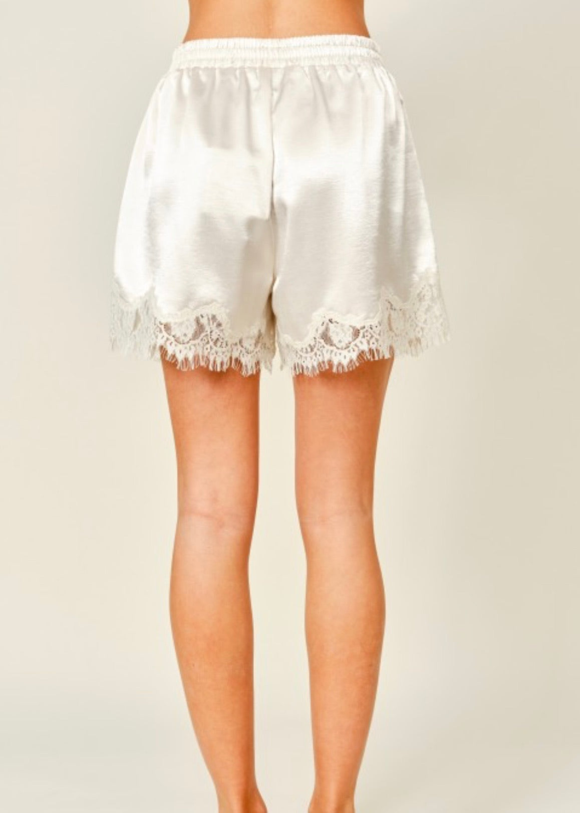 Lainey Satin Lace Shorts